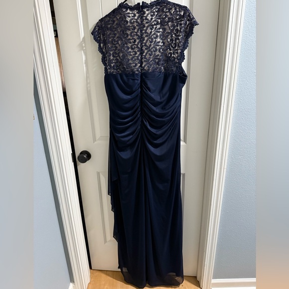 Xscape Navy Blue Lace Maxi Dress - Picture 3 of 4